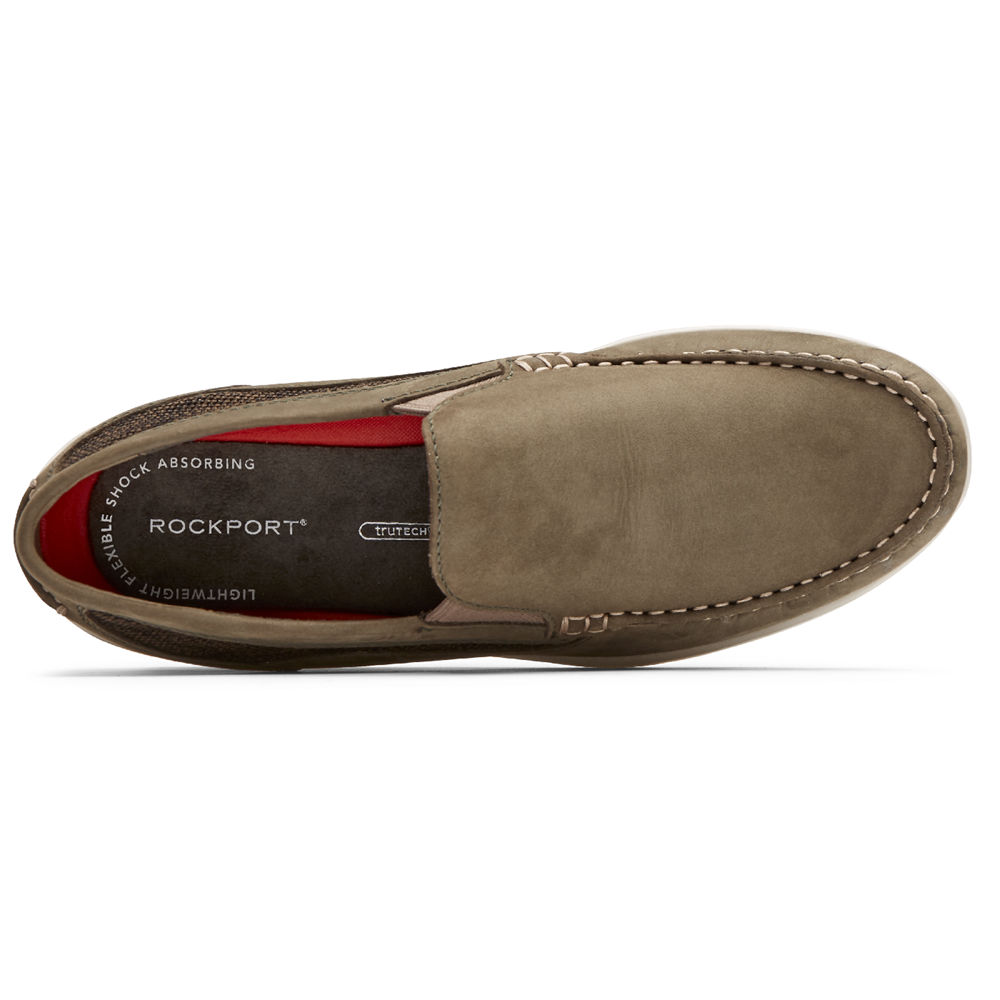 Rockport Slip-Ons Herre Mørke Olivengrønne - Cullen Venetian - KOBA53819